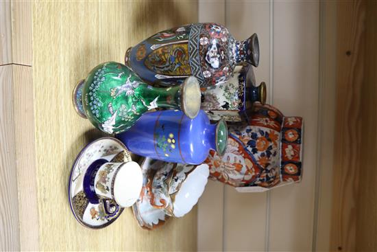 A collection of Japanese Satsuma, cloisonne etc. Meiji